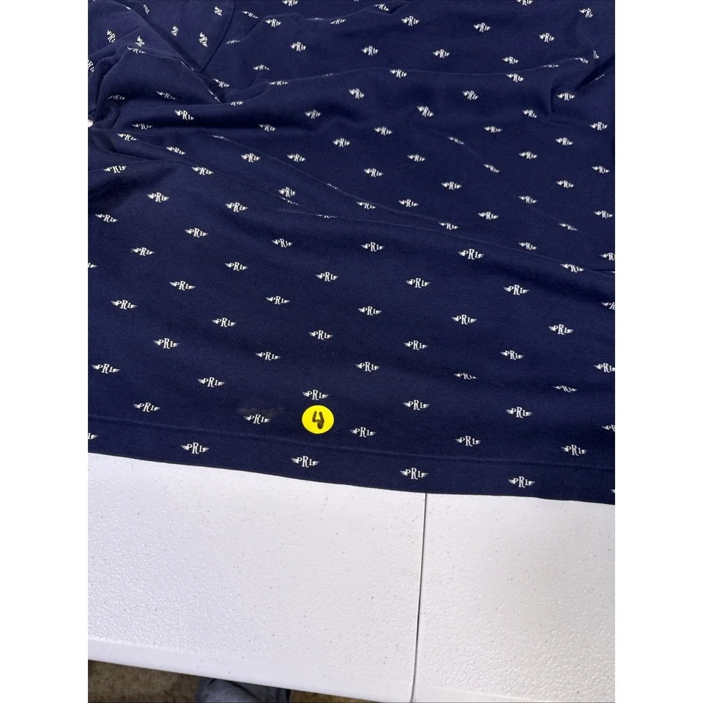 Polo Ralph Lauren Shirt Mens Size Medium Navy All Over PRL Print Golf Preppy